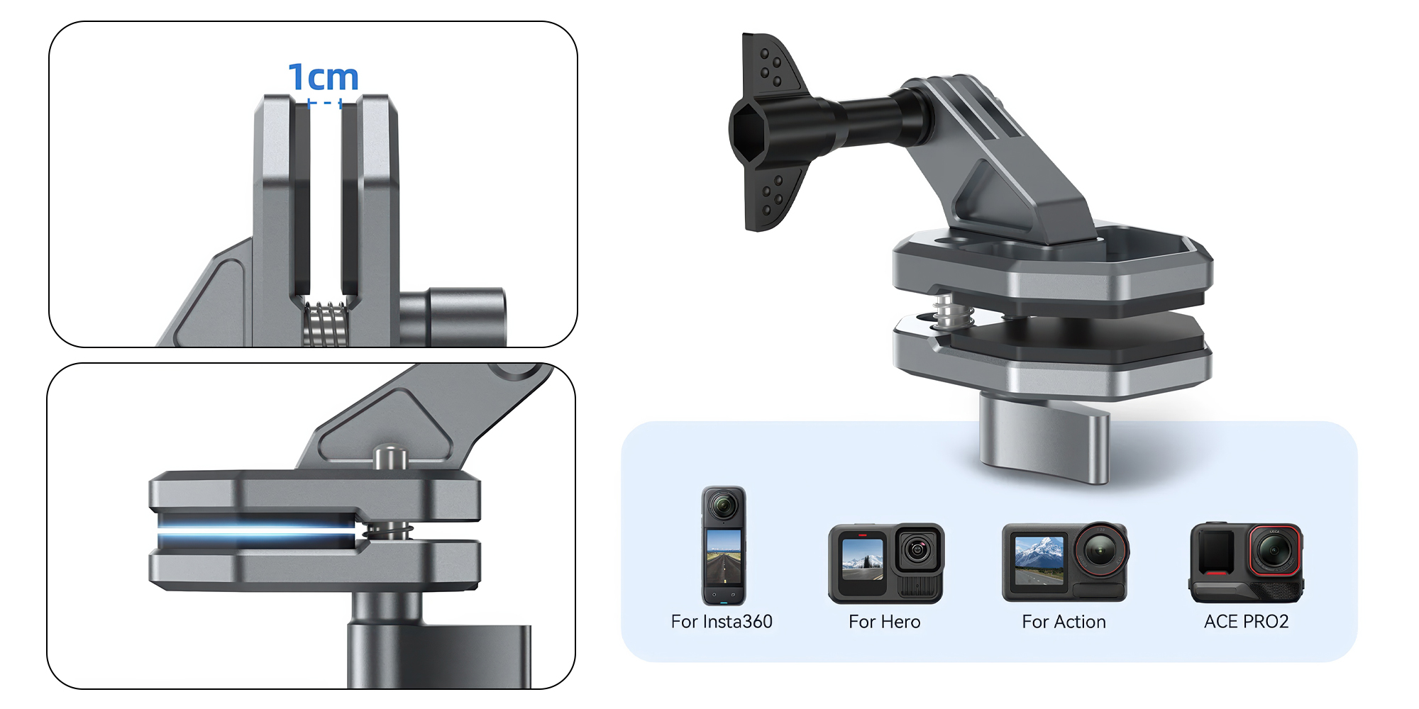Mocowanie na szybę Telesin S3-EAK-03 do kamer sportowych